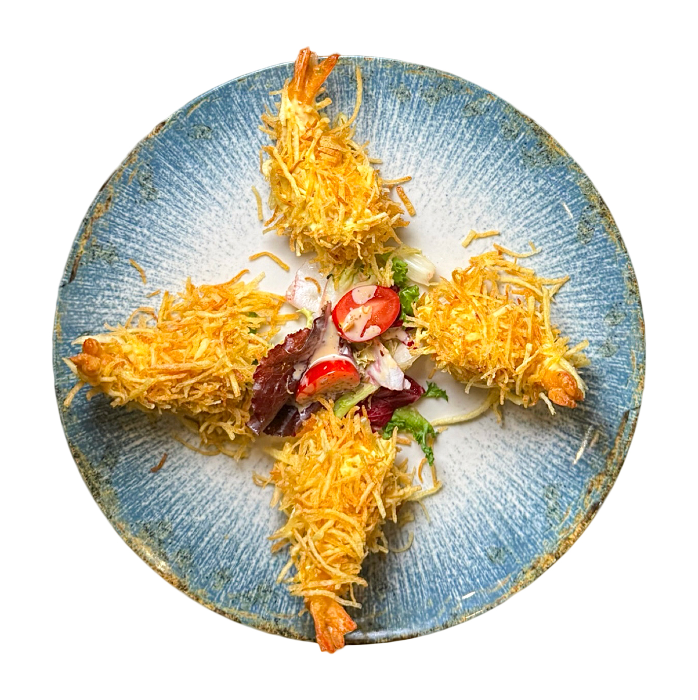 BOLAS DE LANGOSTINO EN HILOS DE PATATA 4P