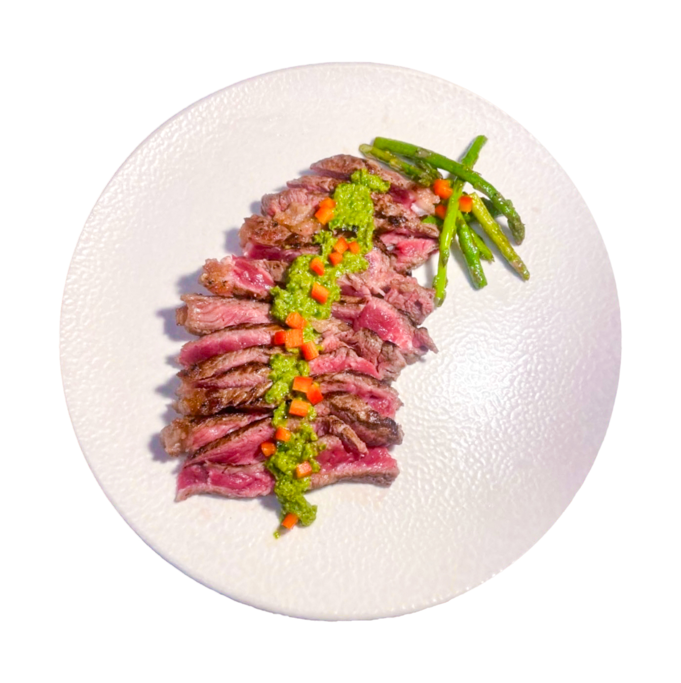 LOMO DE TERNERA CON SALSA DE PIMIENTOS ASADOS